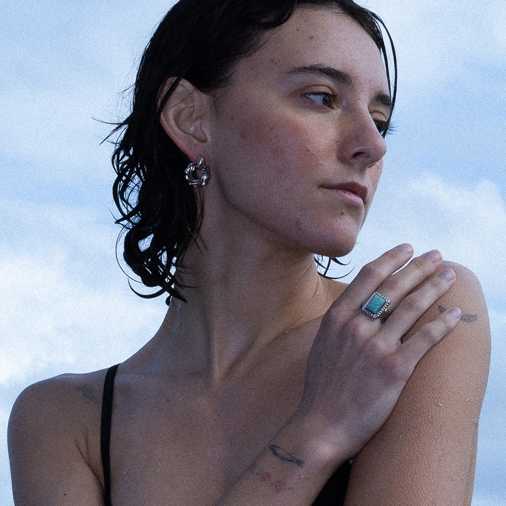 Anello con amazzonite - Argento