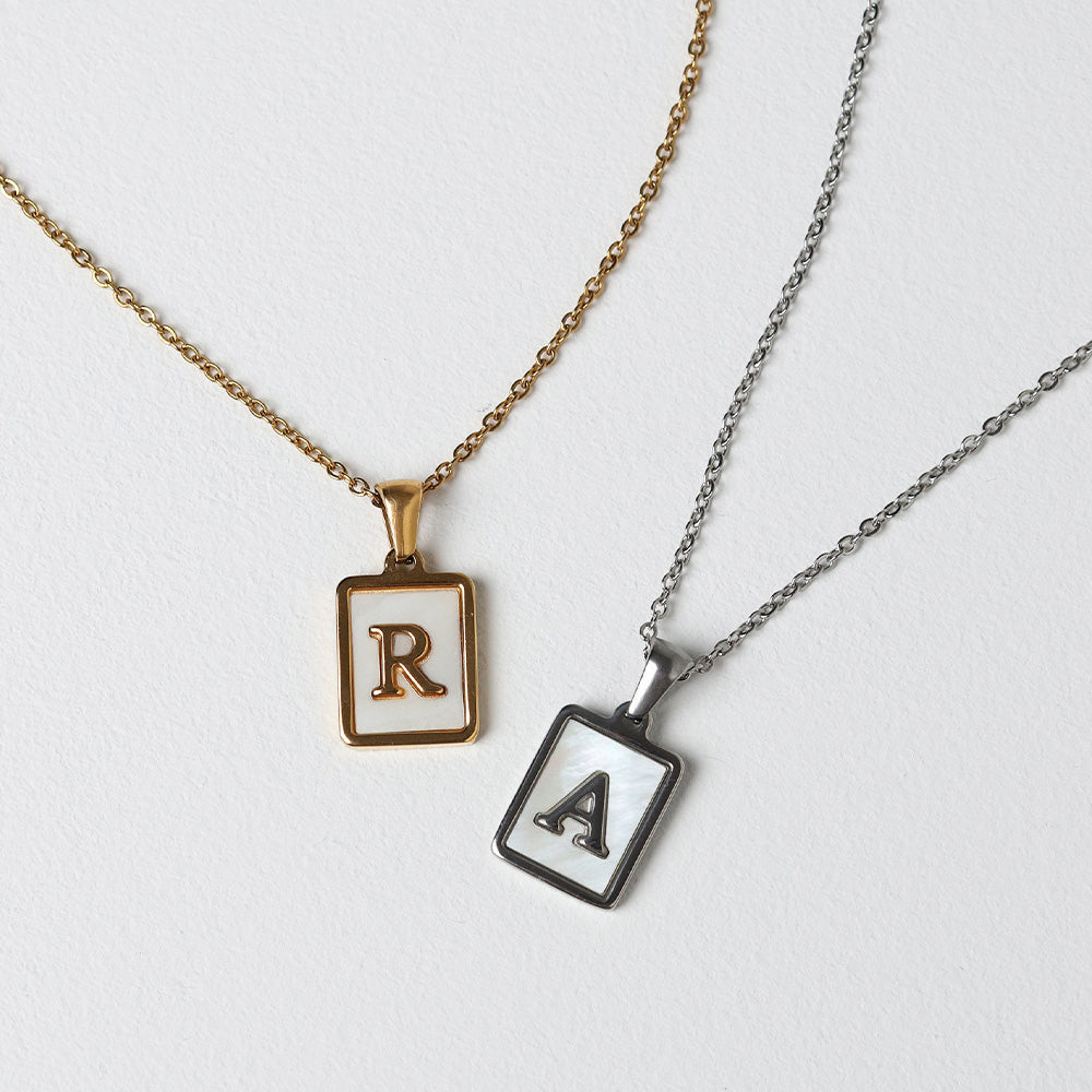 Collana con ciondolo alfabeto - Argento