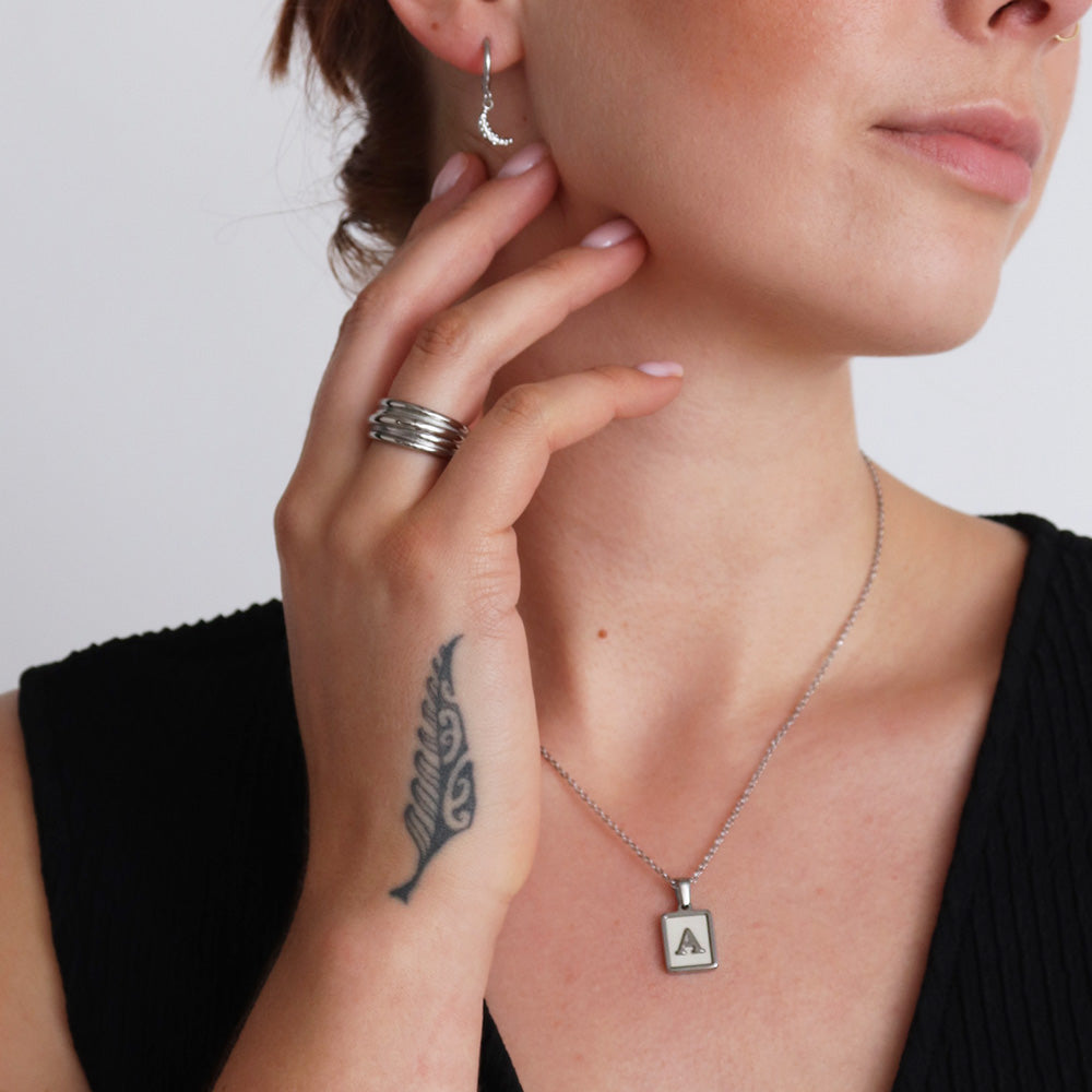 Collana con ciondolo alfabeto - Argento