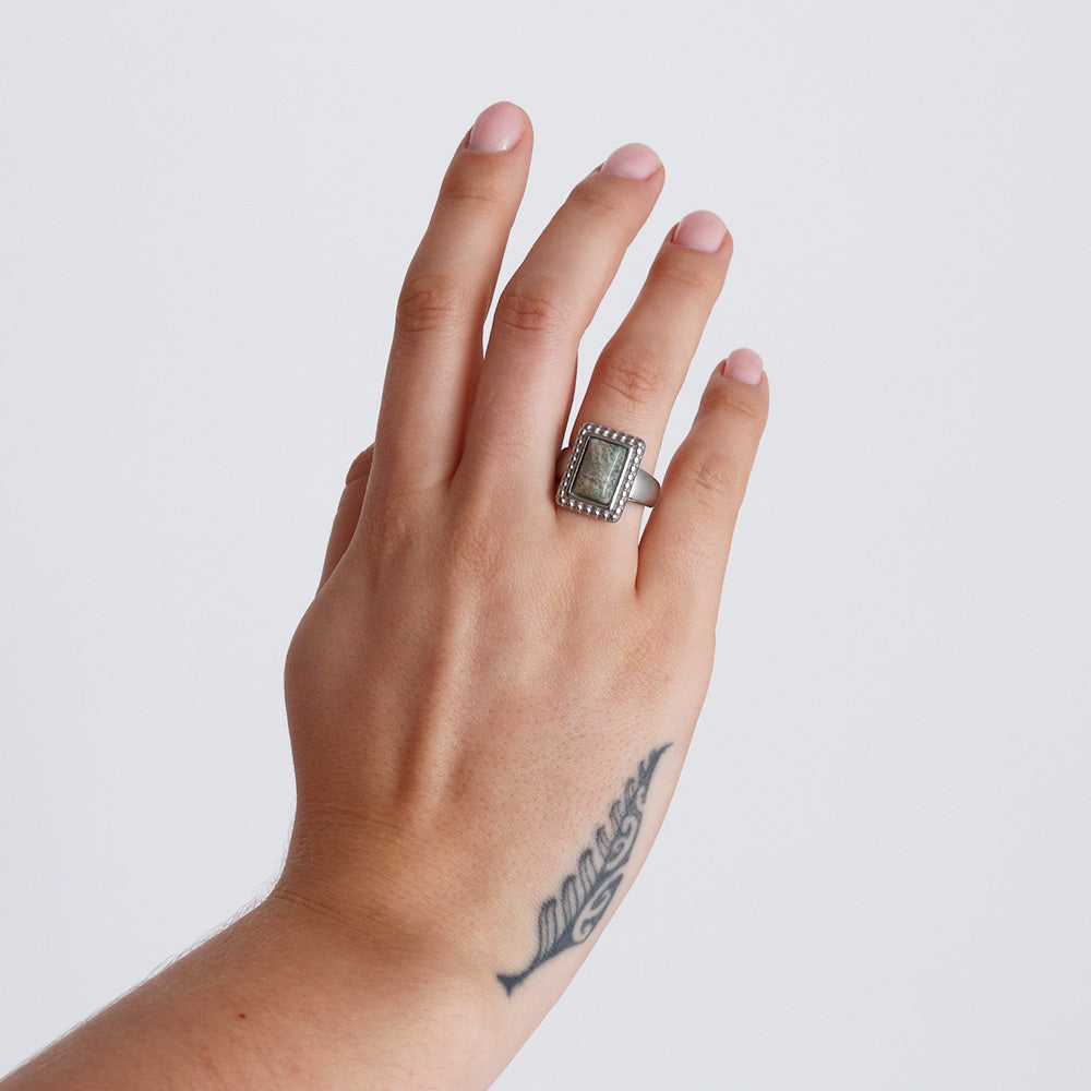 Anello con amazzonite - Argento