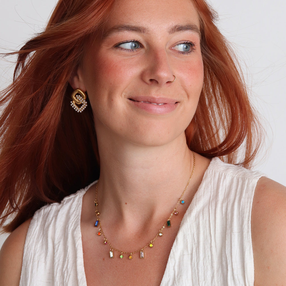 Bejeweled Necklace - Gold