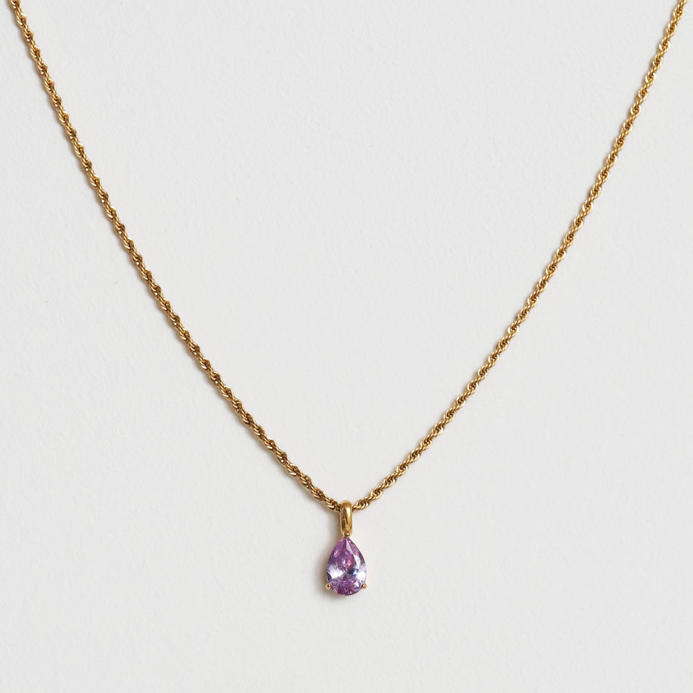 Birthstone Necklace - Gold