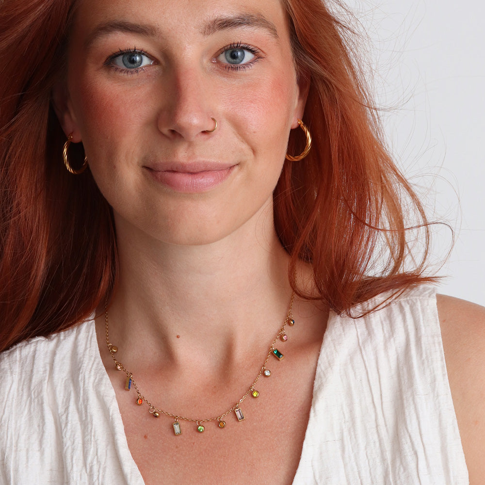 Mini Brushed Hoop Earrings - Gold