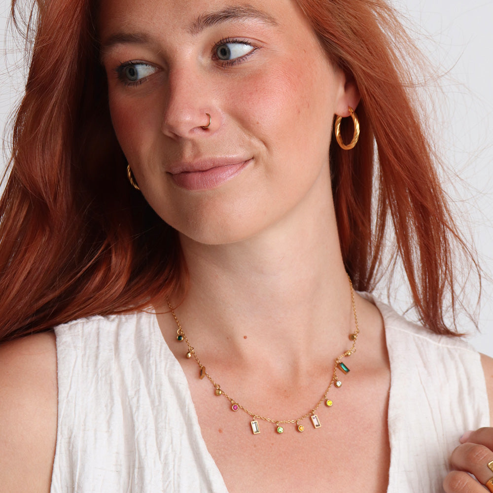 Mini Brushed Hoop Earrings - Gold