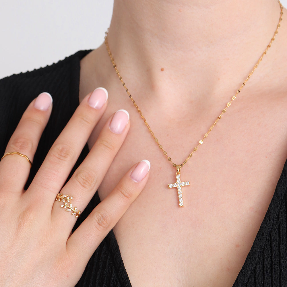 Cross Necklace - Gold