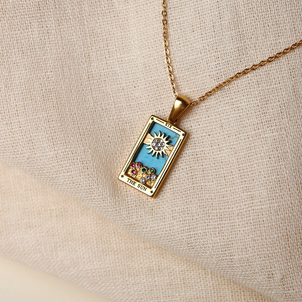 Collana con ciondolo Sole - Oro