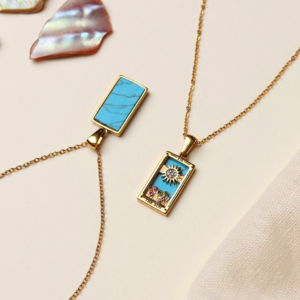 Collana con ciondolo Sole - Oro