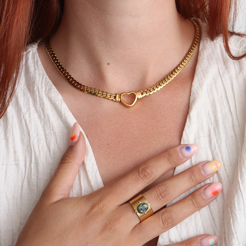 Heart Choker - Gold