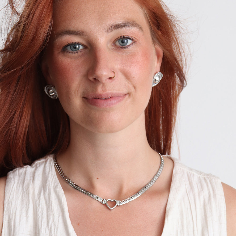 Heart Choker - Silver