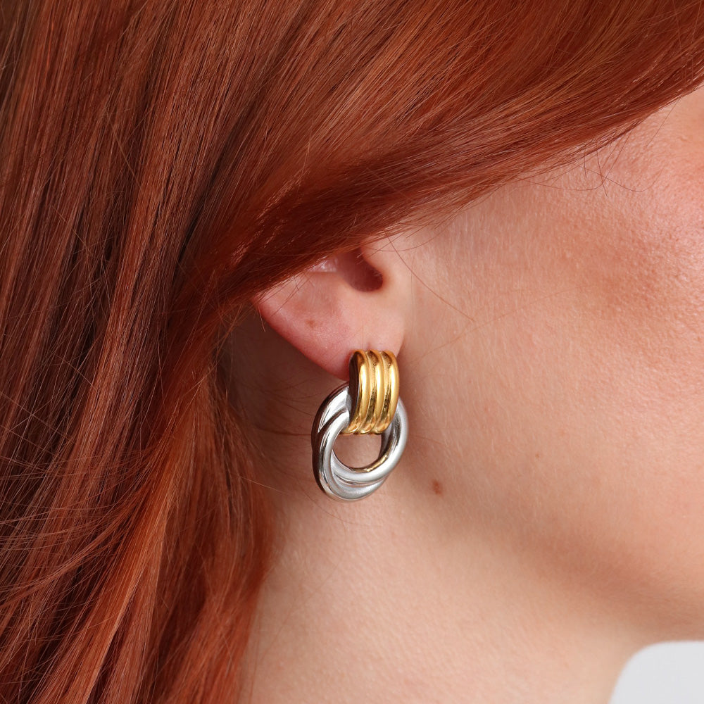 Mia Earrings - Gold / Silver