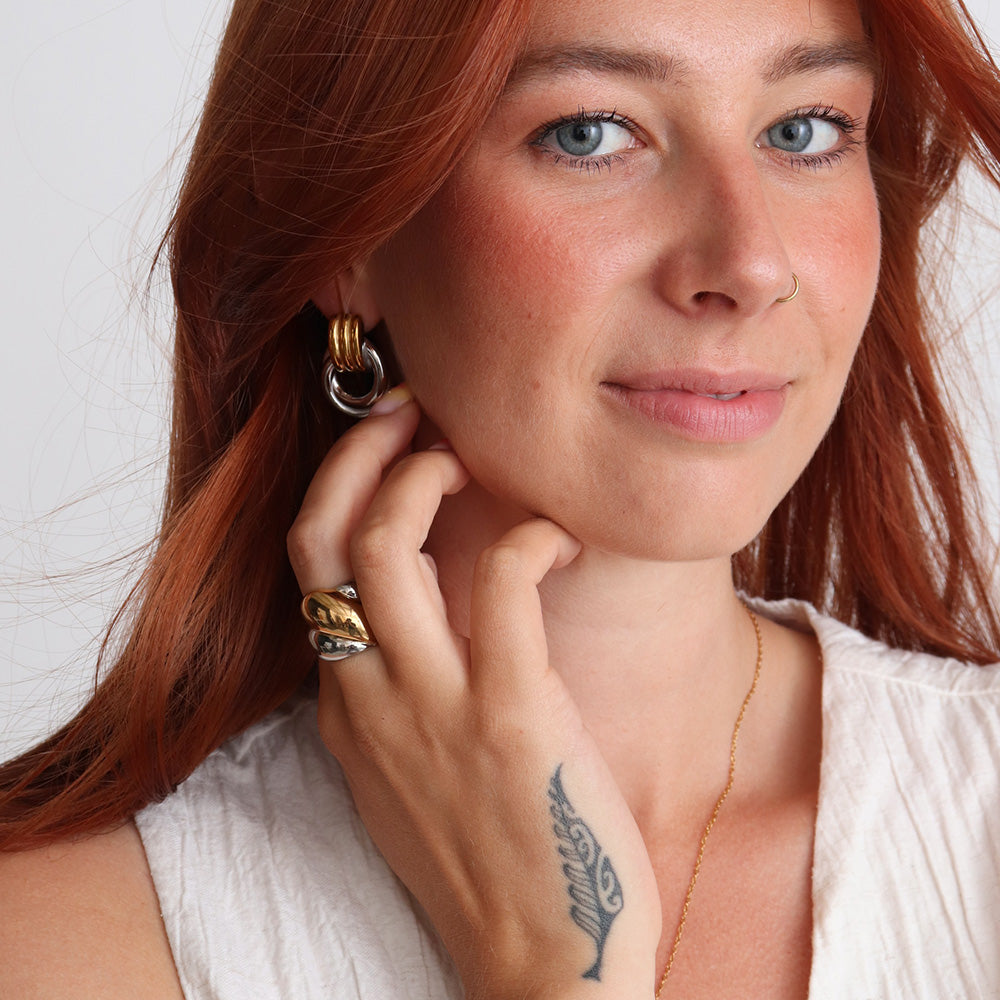 Mia Earrings - Gold / Silver