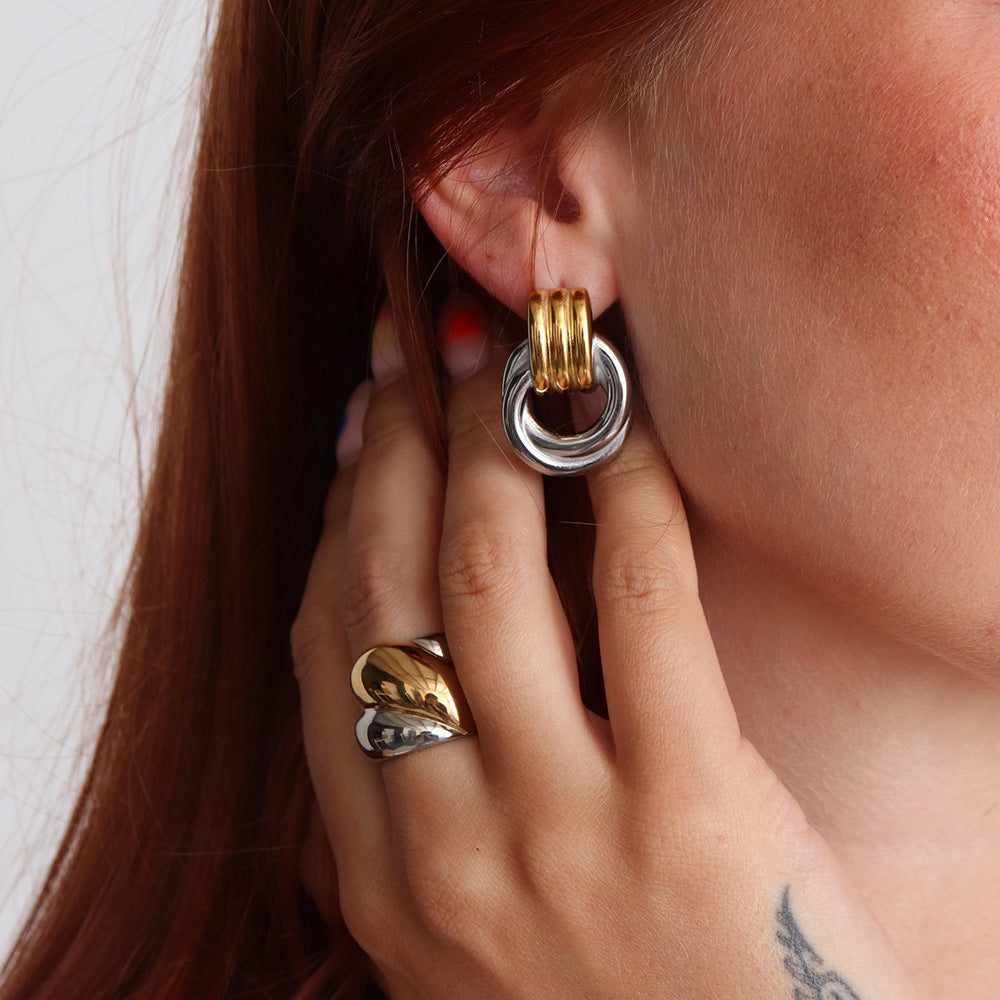 Mia Earrings - Gold / Silver