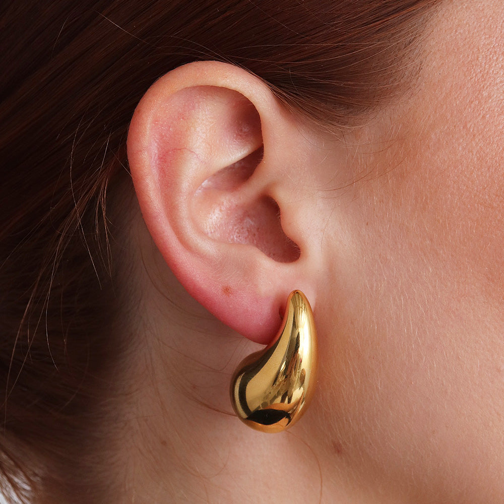 Orecchini pendenti a forma di pera - Oro