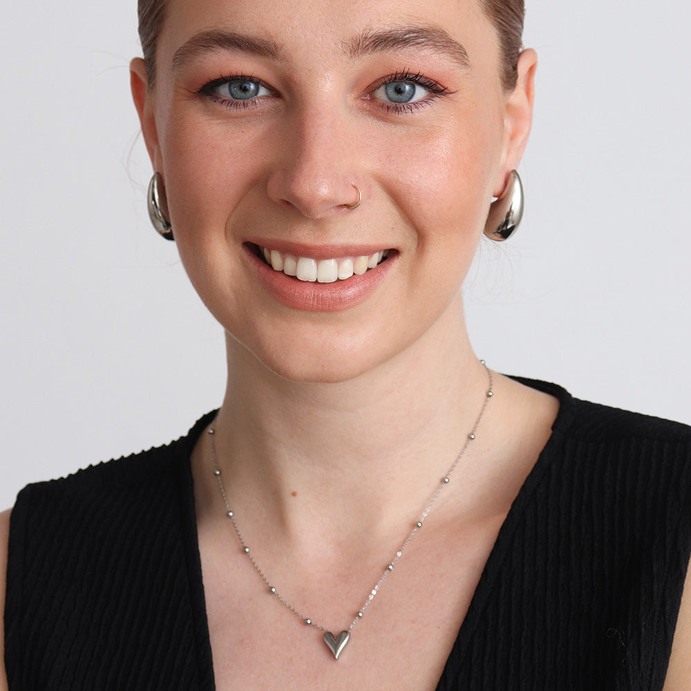 Orecchini pendenti a pera - Argento