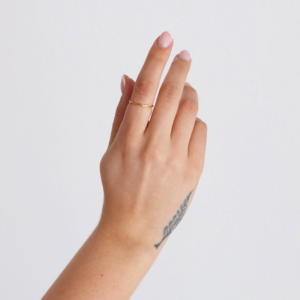 Sea Wave Ring - Gold