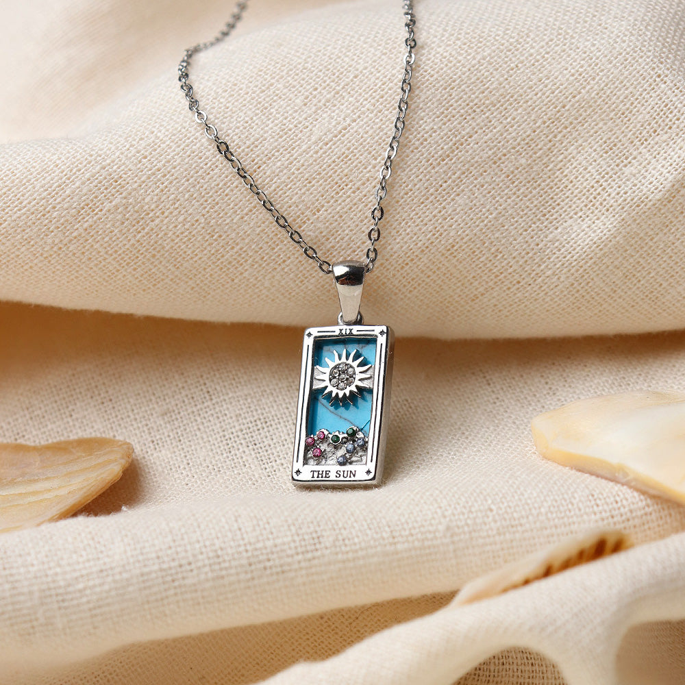 Collana con ciondolo Sole - Argento