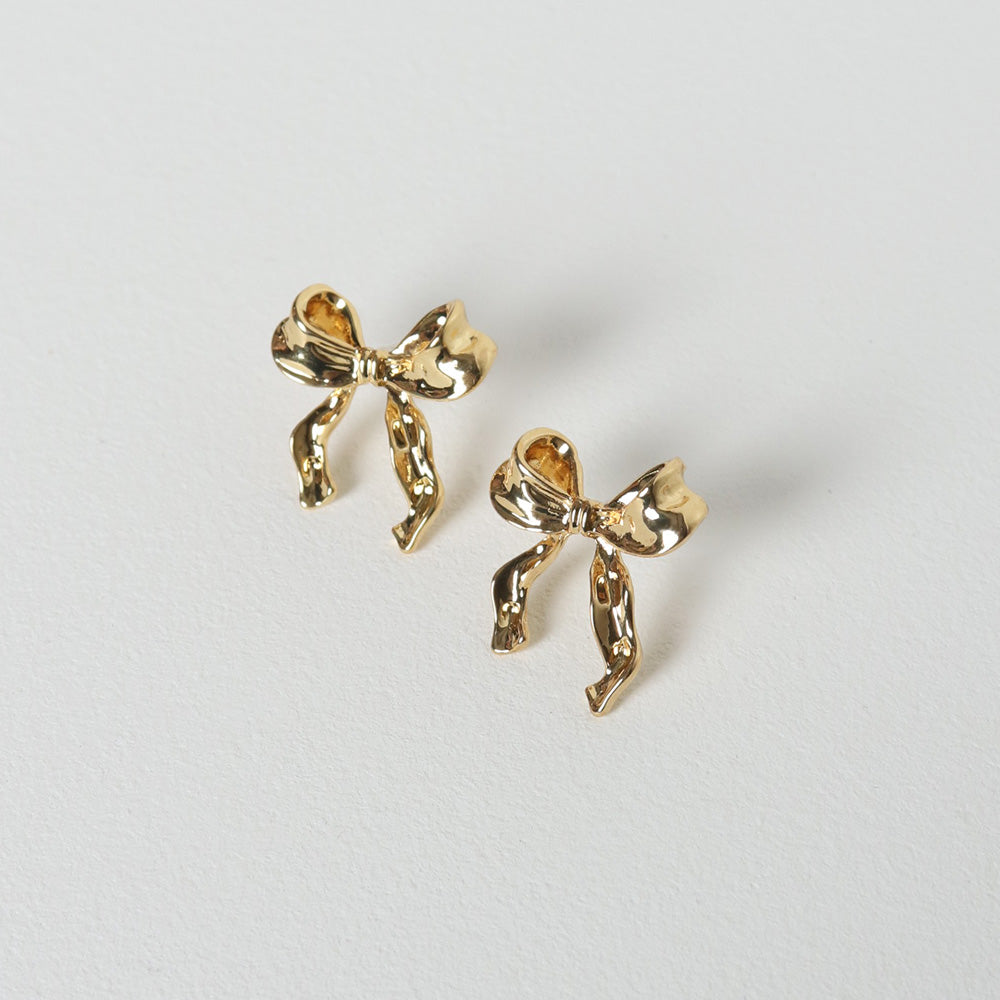 Petite Bow Earrings - Gold