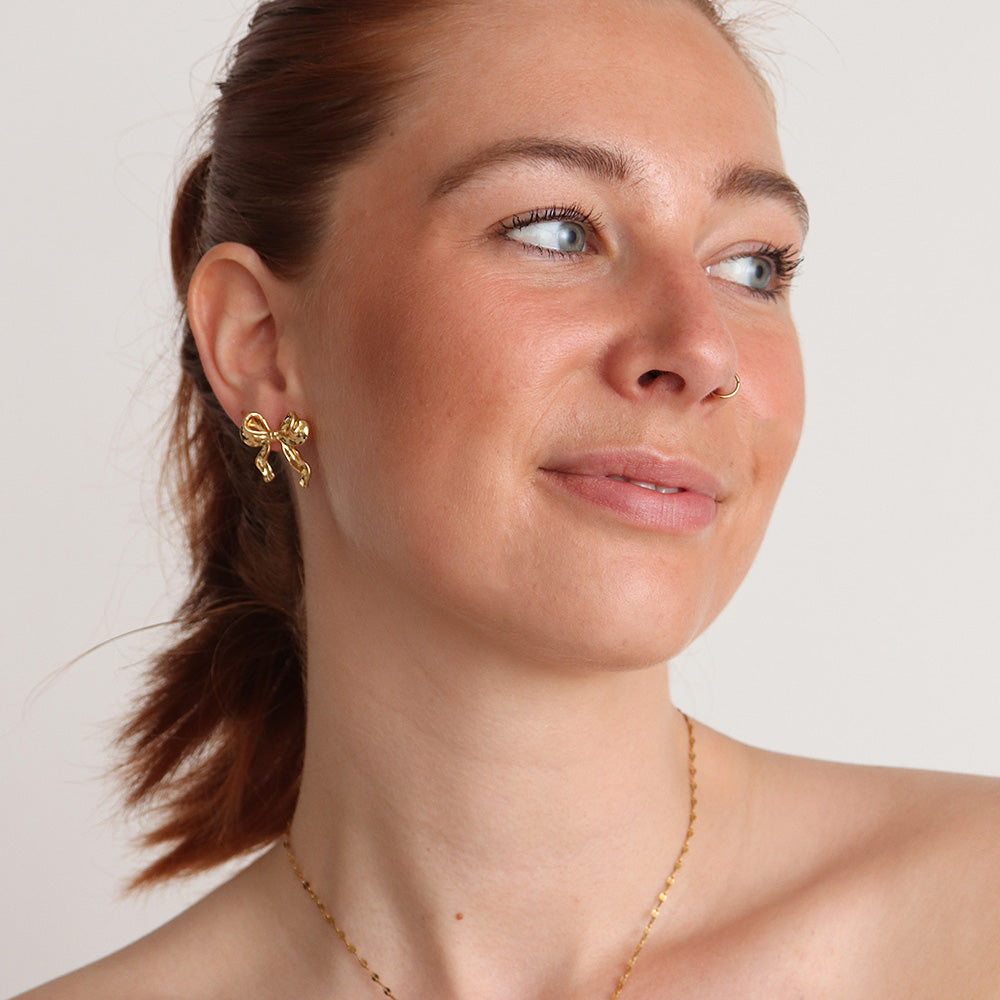 Petite Bow Earrings - Gold