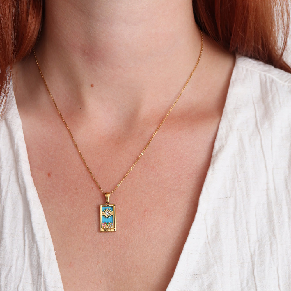 Collana con ciondolo Sole - Oro