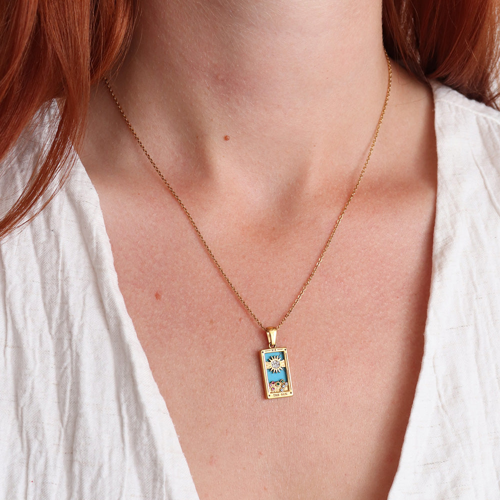 Collana con ciondolo Sole - Oro