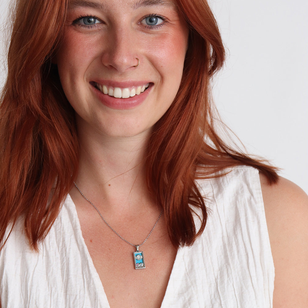 Collana con ciondolo Sole - Argento