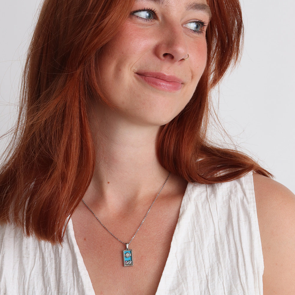 Collana con ciondolo Sole - Argento