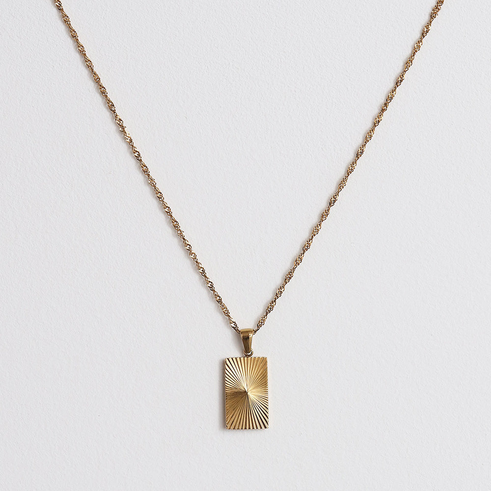 Collana con pendente Sunburst - Oro