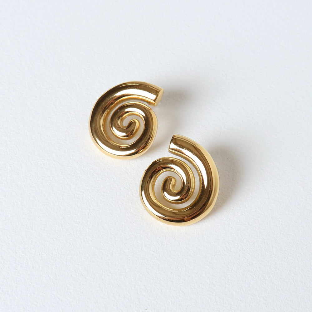 Swirl Earrings - Gold