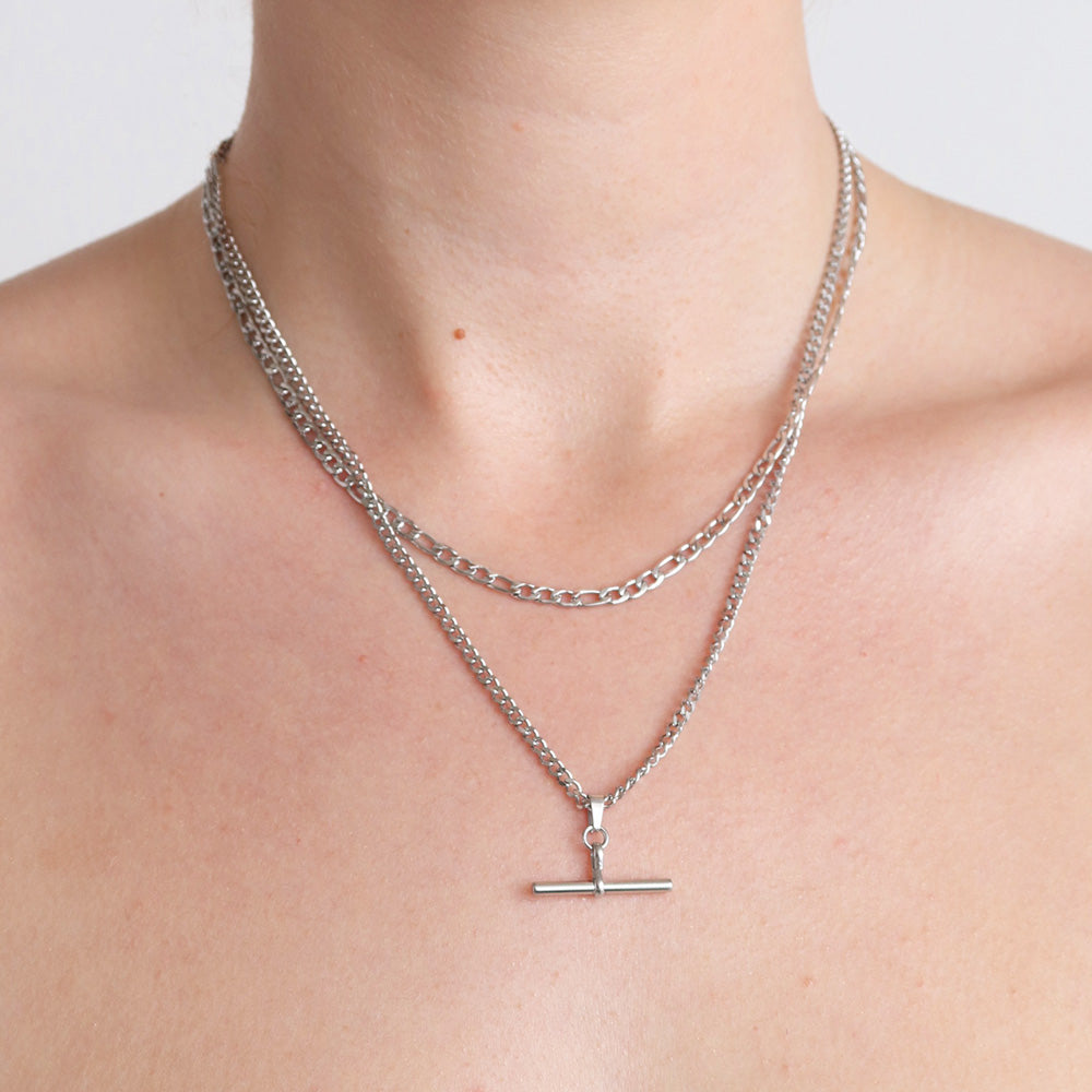 T-Bar Necklace - Silver