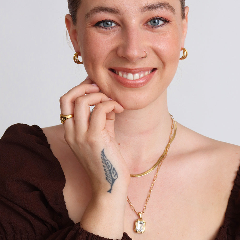 Triple Hoop Earrings - Gold