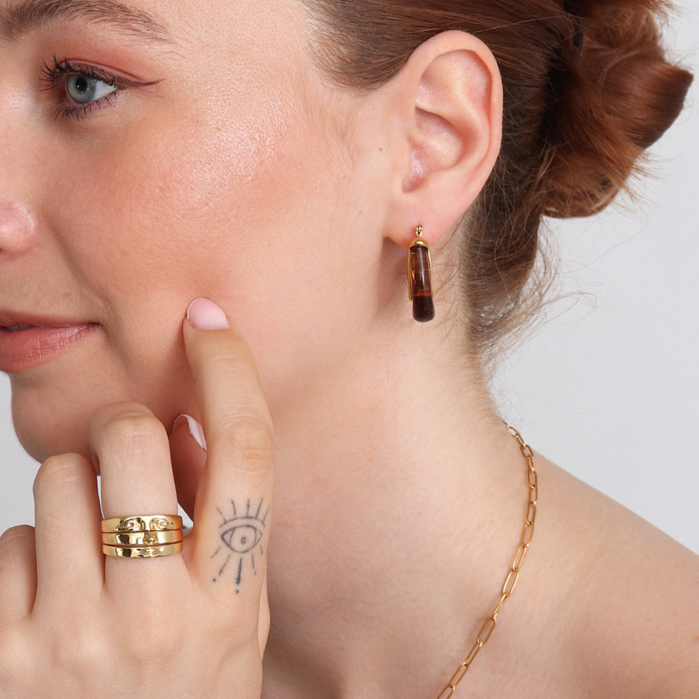 Orecchini a forma di V - Tartaruga