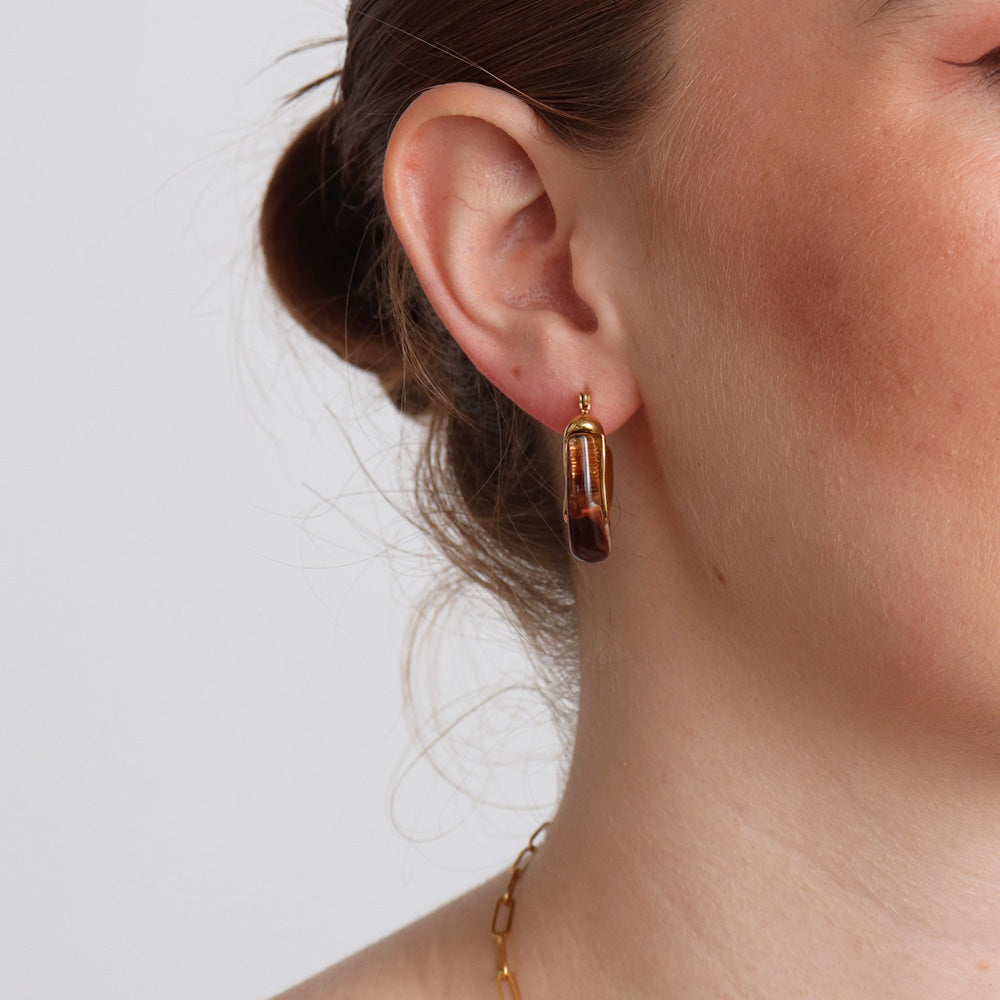 Orecchini a forma di V - Tartaruga