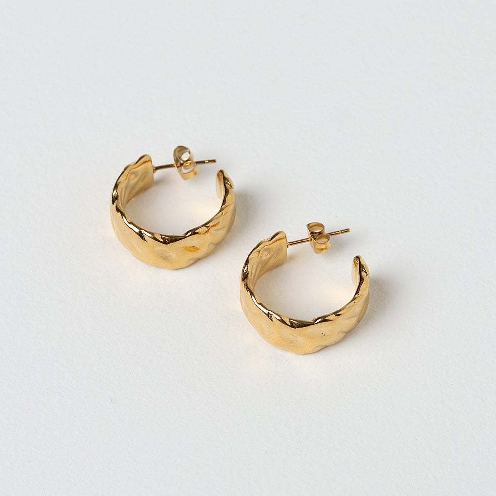Vintage Hoop Earrings - Gold