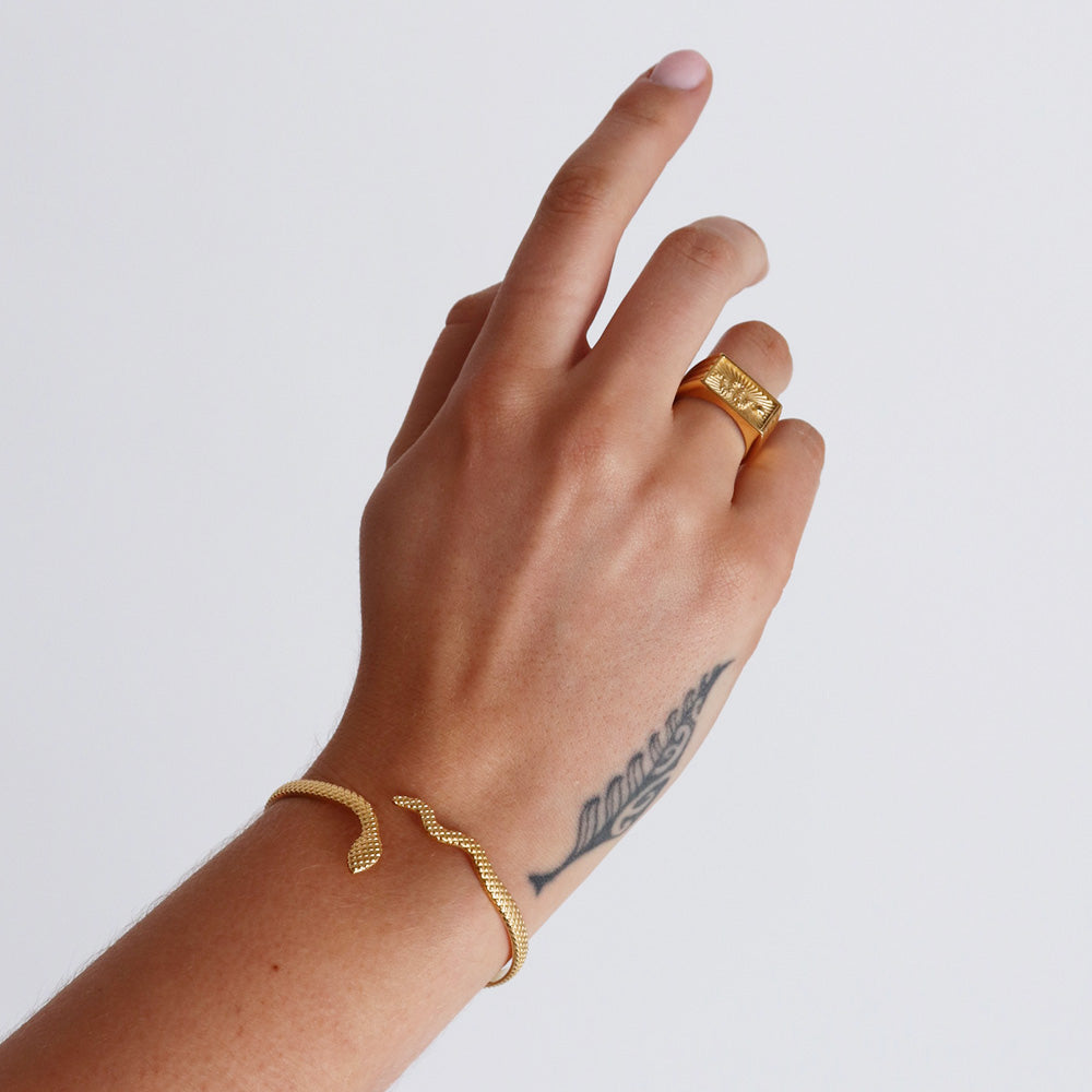 Vintage Snake Ring - Gold