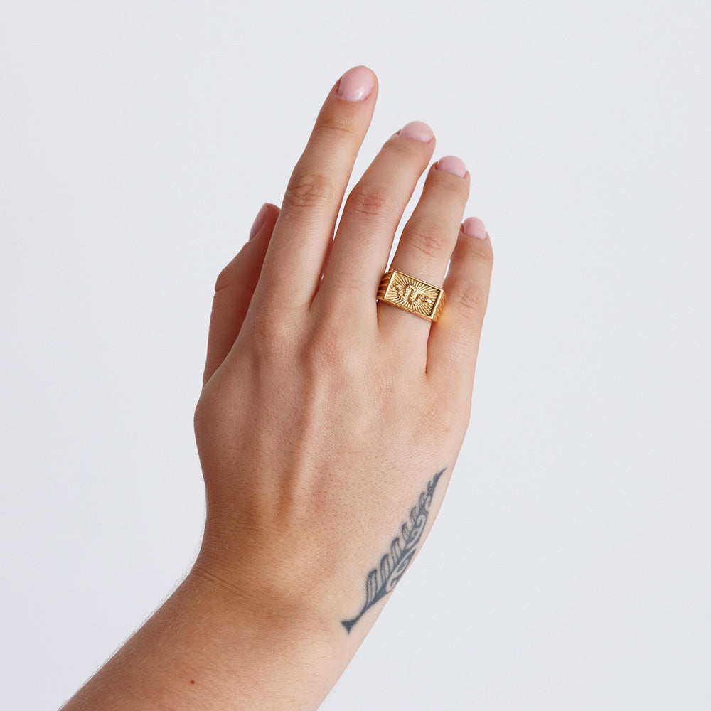 Vintage Snake Ring - Gold
