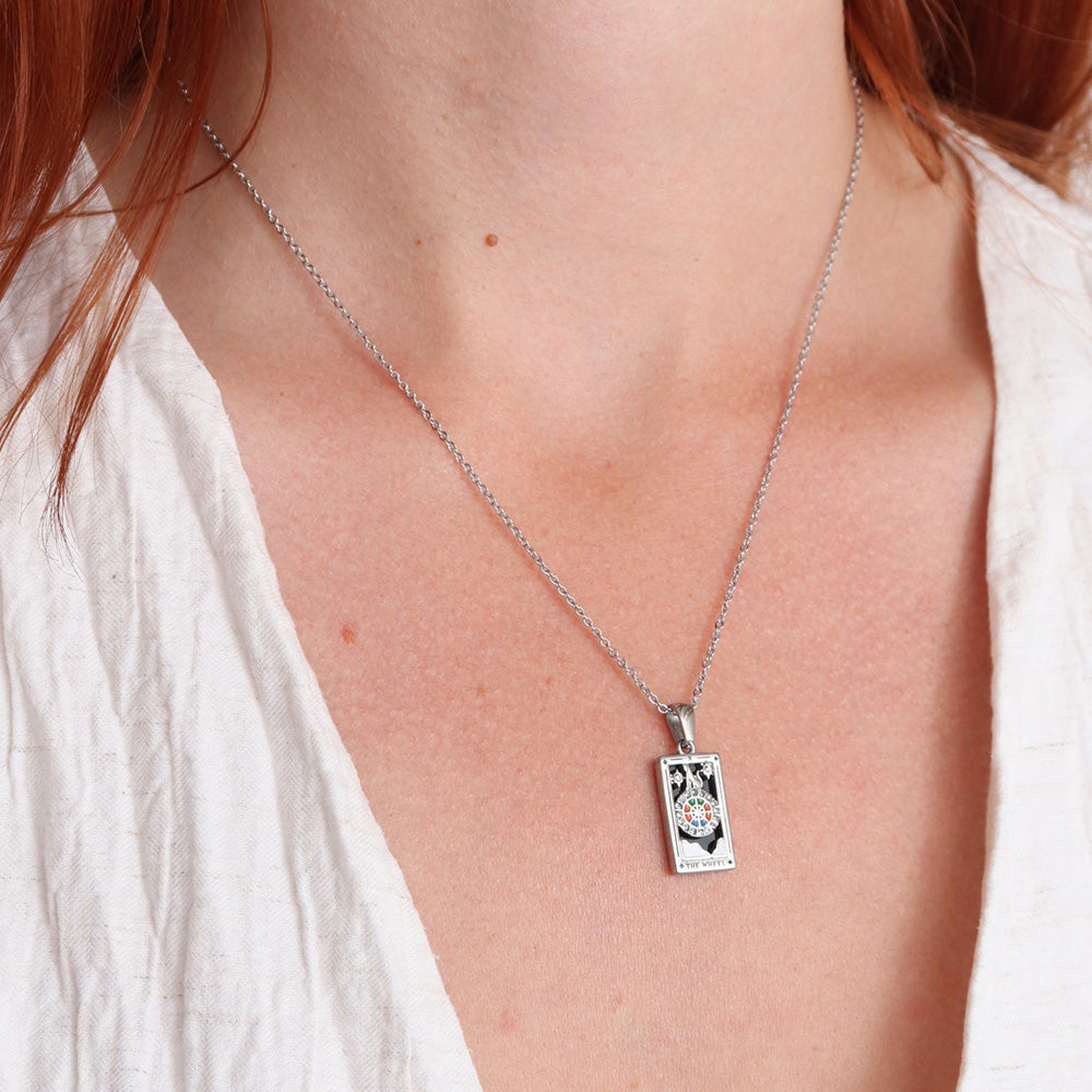 The Wheel Pendant Necklace - Silver