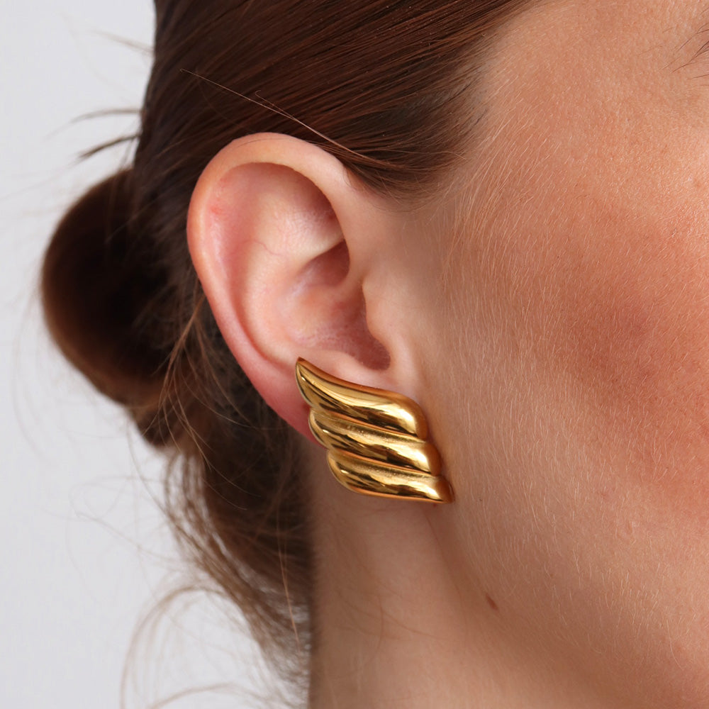 Grace Winged Earrings - Gold