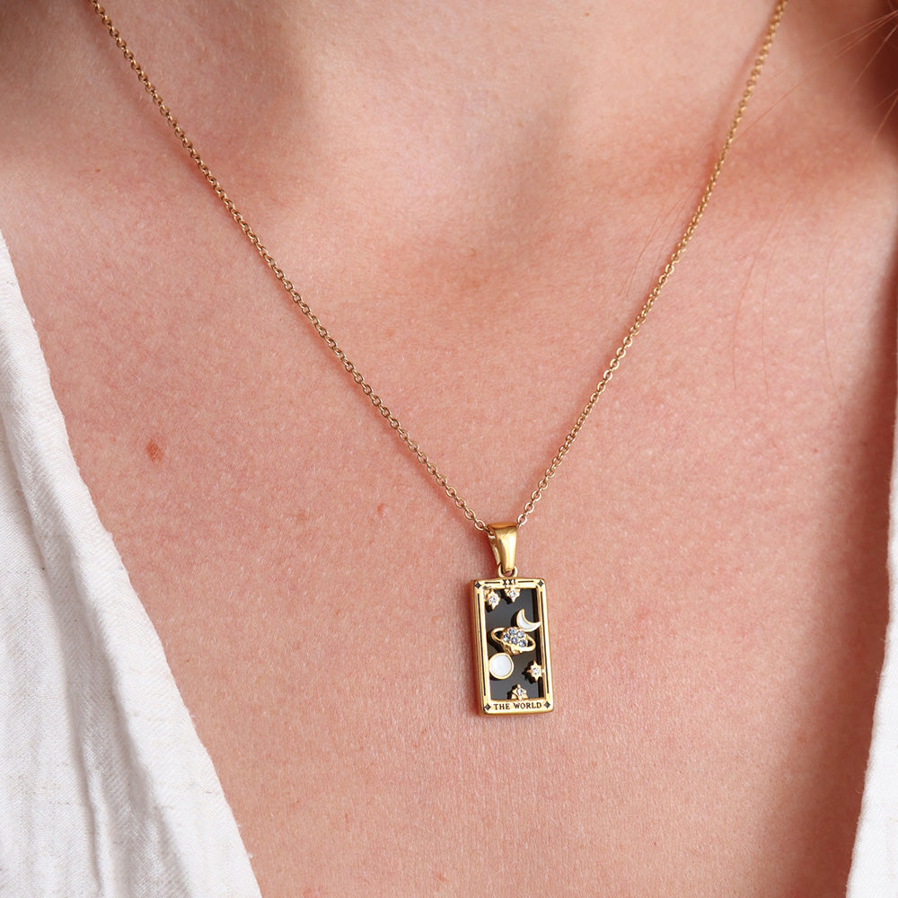 The World Pendant Necklace - Gold