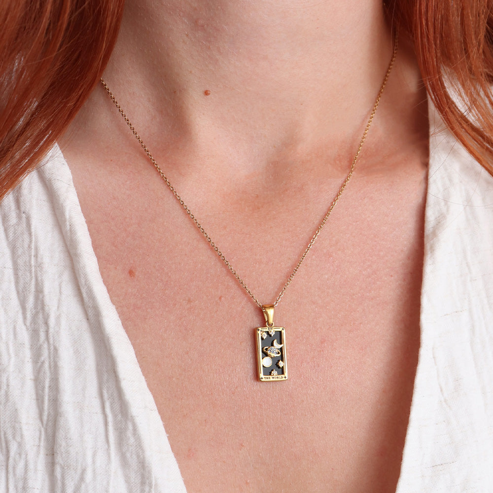 The World Pendant Necklace - Gold