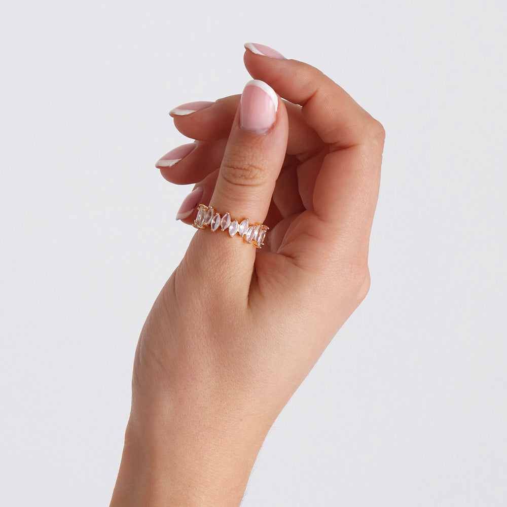 Zircon Statement Ring - Gold