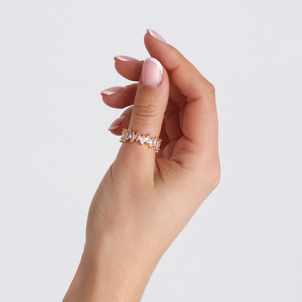 Zircon Statement Ring - Gold