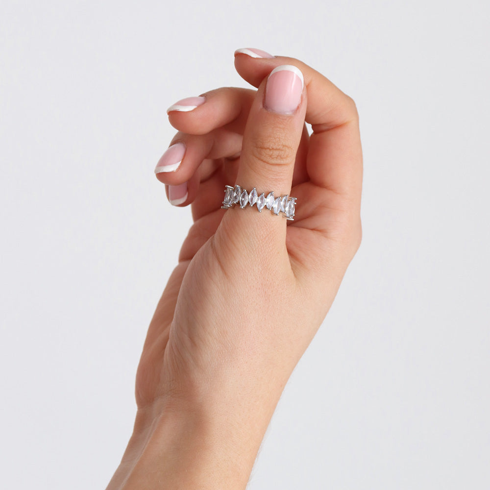 Zircon Statement Ring - Silver