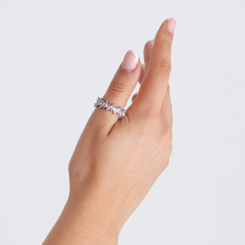 Zircon Statement Ring - Silver
