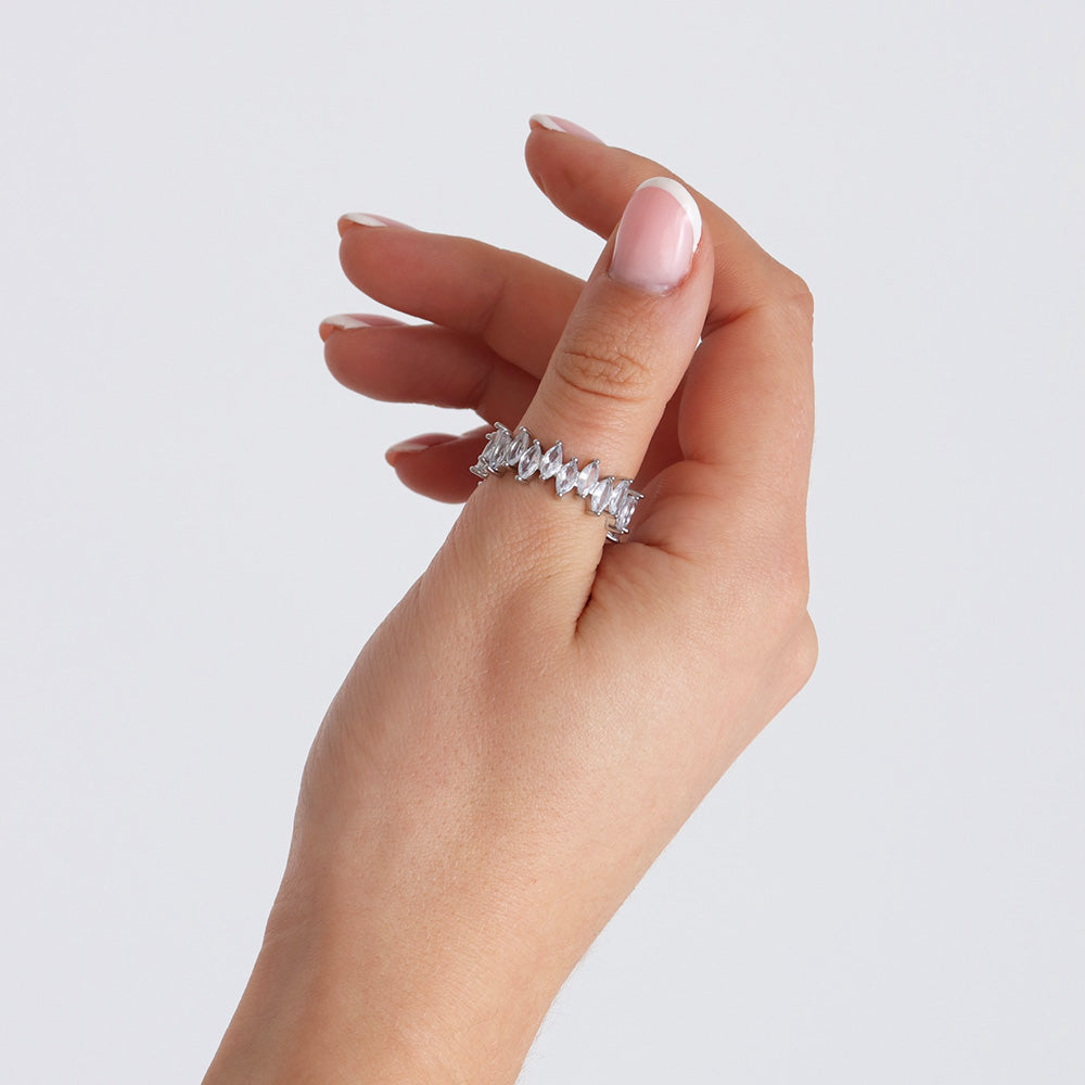 Zircon Statement Ring - Silver