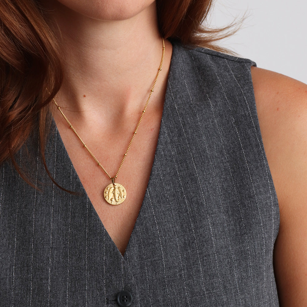 Collana con ciondolo Luna - Oro