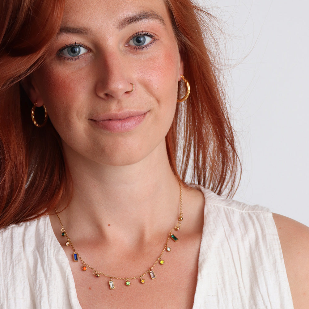 Mini Brushed Hoop Earrings - Gold