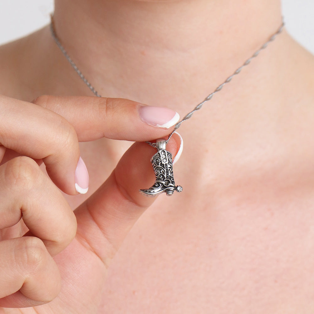 Georgia Cowboy Necklace - Silver