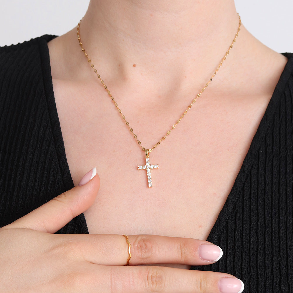 Cross Necklace - Gold