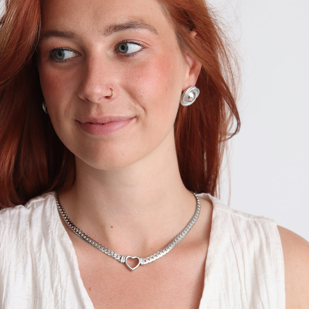 Heart Choker - Silver