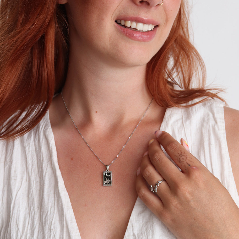 Knight of Cups Pendant Necklace - Silver